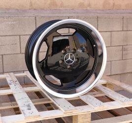 Mercedes Aero Classic Style 18x8/18x9 Gloss Black Wheels 5x112 ET30 Staggered Set