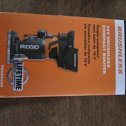 Brand New Ridgid  18V Cordless Compact Router. Tool Only. R86044B. Pickup Only. Cash Only