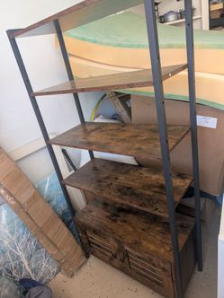 Tall bookshelf with lower cupboard