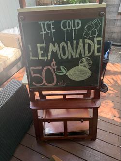 $65 OBO Real Wood Kids Art Easel - Chalkboard/Whiteboard - 4ft Tall