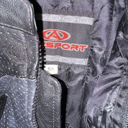 Leather motorcycle 2 piece suit