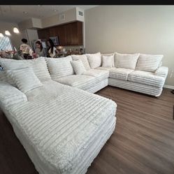 Any Color Brand New Elegant Plush Comfy Corduroy Sectional Set 