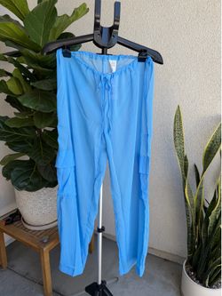 Wild Fable Blue Sheer Cargo Pants XS NWT