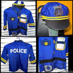 2 piece kids police officer costume