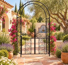 Metal black Garden Arch Door