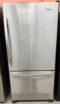 Stainless Steel Whirlpool Bottom Freezer