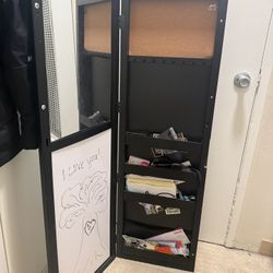 Full Size Mirror With Hidden Storage