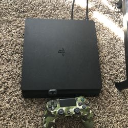 PS4 with controller