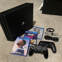 🎮 PS4 Pro (SSD Installed) Bundle – 2 Controllers + 3 Games (1 Sealed)