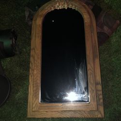 Antique Wood medicine cabinet With mirror