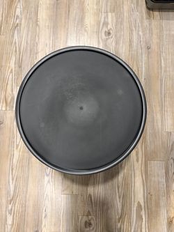 Modern Black Round Storage Accent Table with Removable Tray Top