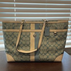 Blue coach diaper bag/computer bag