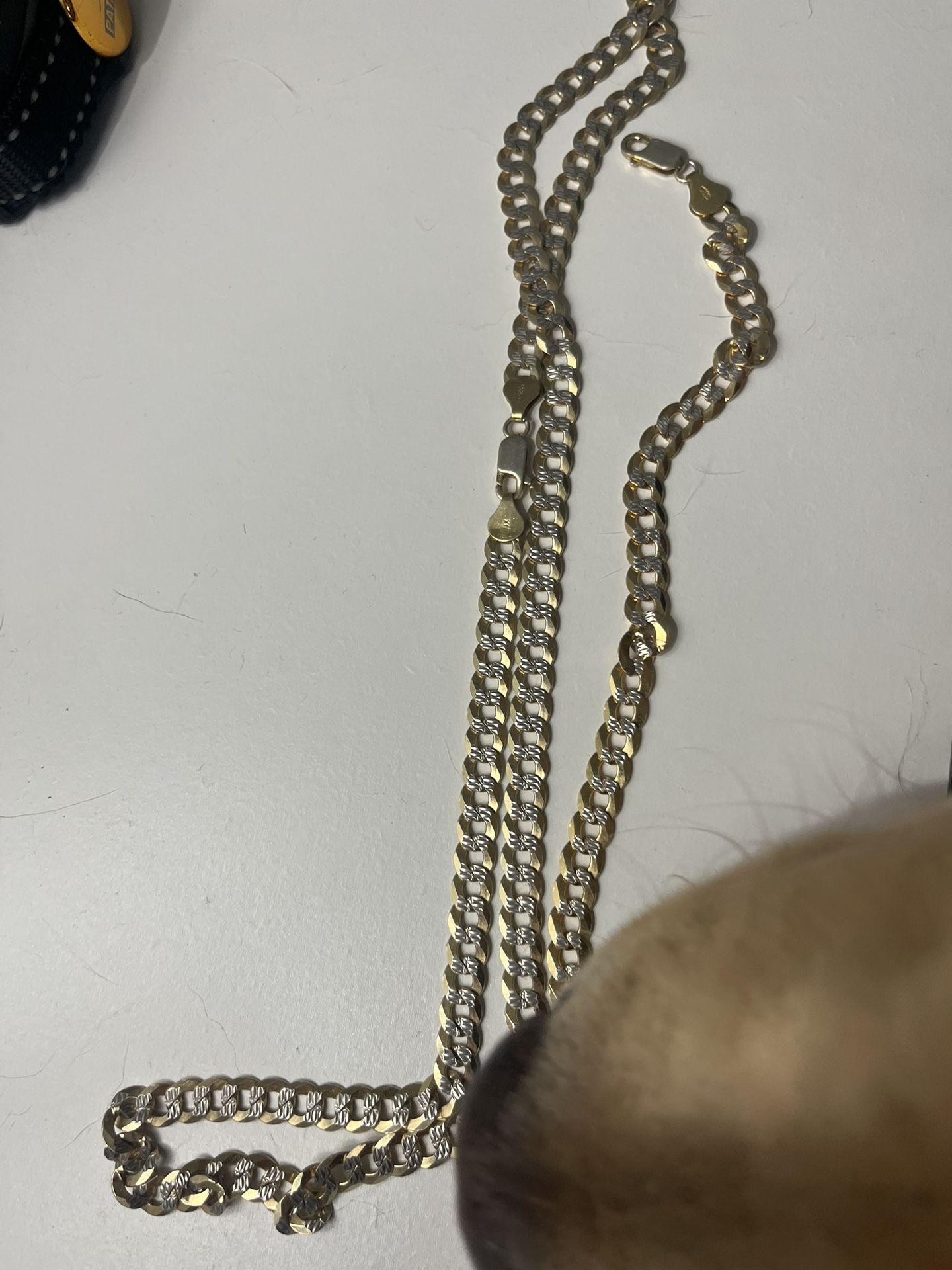 Gold Plated 22inch Chain And Bracelet