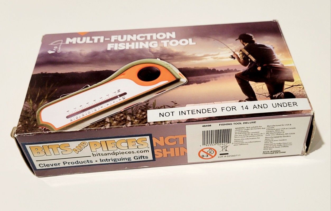 FISHING TOOL MULTI-FUNCTION by Bits And Pieces - 8 in 1 Fishing Tool - Open Box