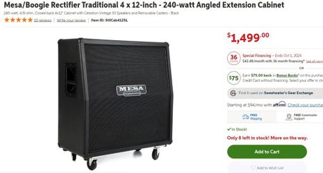 Mesa/Boogie Mini Rectifier 1x12" 60-watt Straight Extension Cabinet - Black (PO1017332)