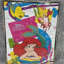 Little Mermaid Vintage The Walt Disney Company The Poster Frame Gold
