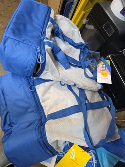 Sun Squad Beach Bag w/ Detachable Cooler & Waterproof Pocket Mesh Tote Lot 2 (H)