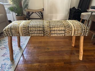Woven Upholstered Bench / Ottoman