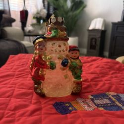 vintage clear glass Christmas ornament  