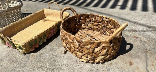 Set of Three Woven Baskets