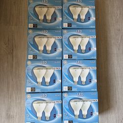 (8) GE 2-Pack 65W LED Light Bulbs BR30 Daylight