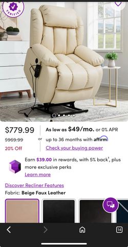 Power push Recliner Chair