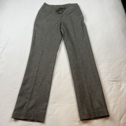 Banana Republic Women’s Heathered Taupe Wool Blend Side Zip Dress Pants Size 2