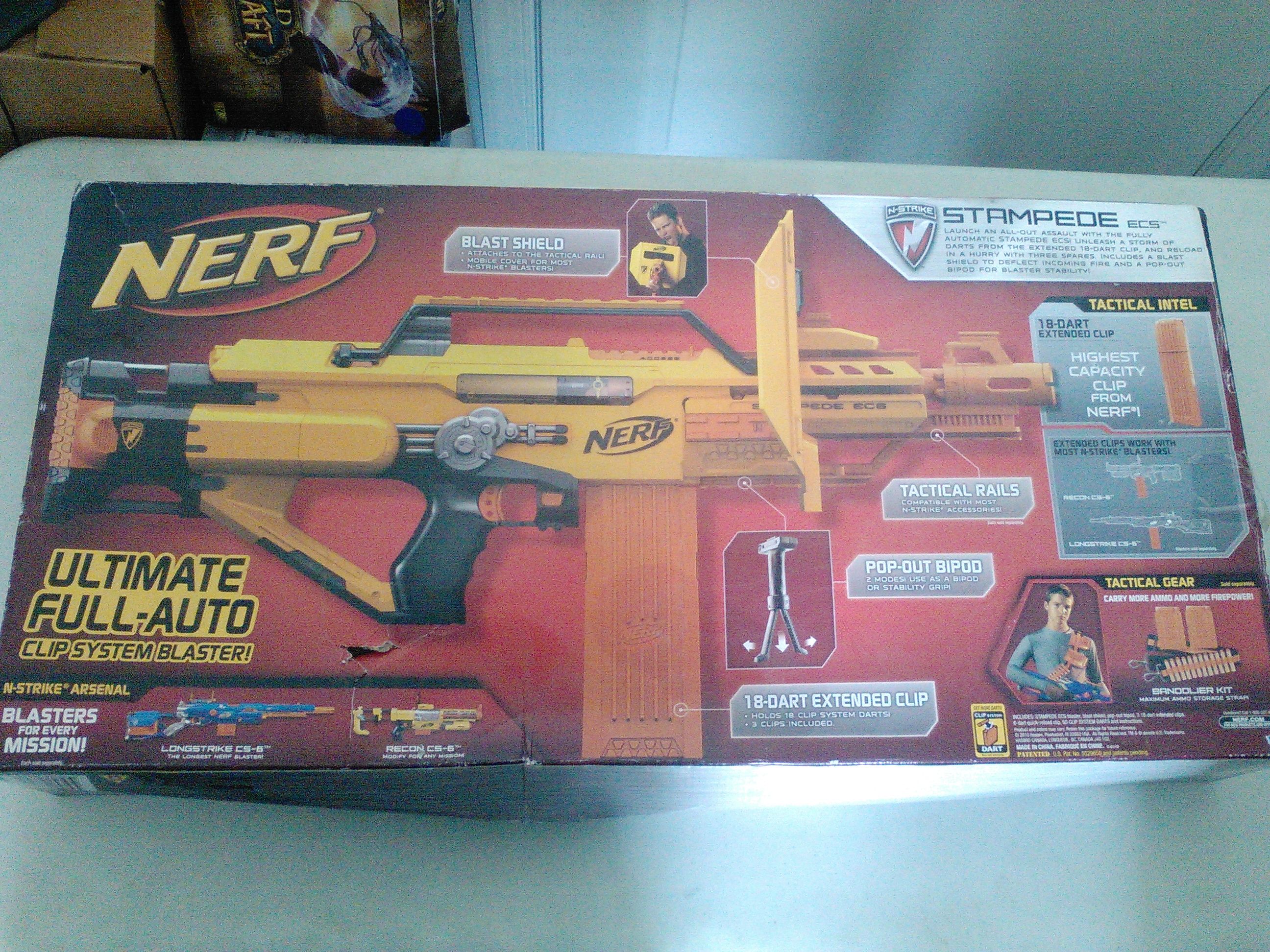 NEW NERF N-Strike Stampede ECS Ultimate Full-Auto Clip System Dart Blaster