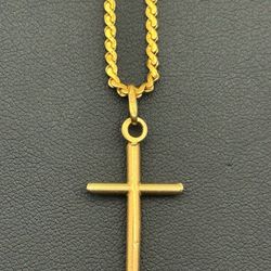 Jewelry 10k solid yellow gold pendant Cross charm 0.9 grams CROSS ONLY