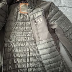 Merrell Down Jacket (Jet Black)- 3 Zip Pockets with I Interior Pockets - Brand New