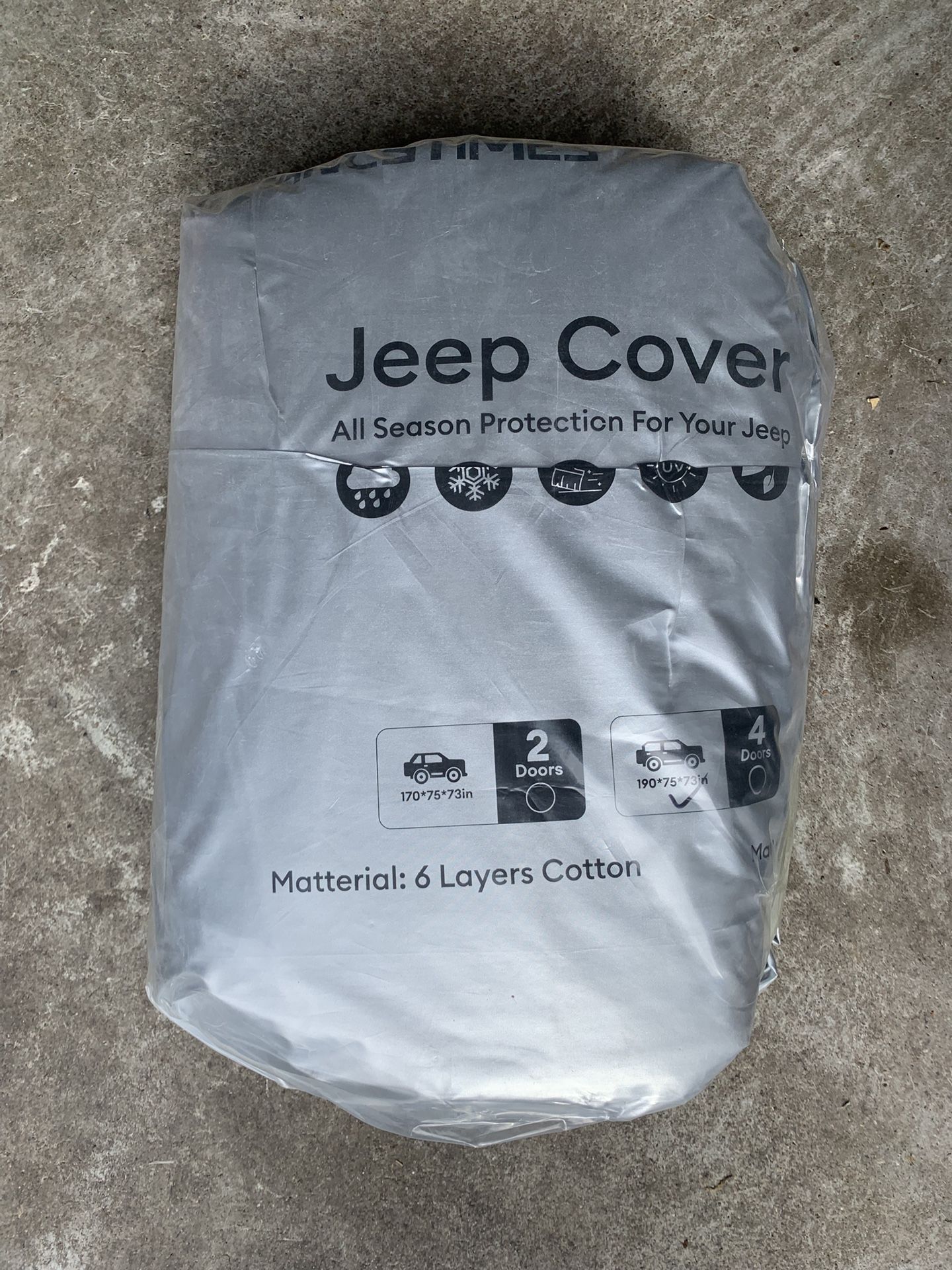 All Season Cover for 4-Door Jeep Wrangler