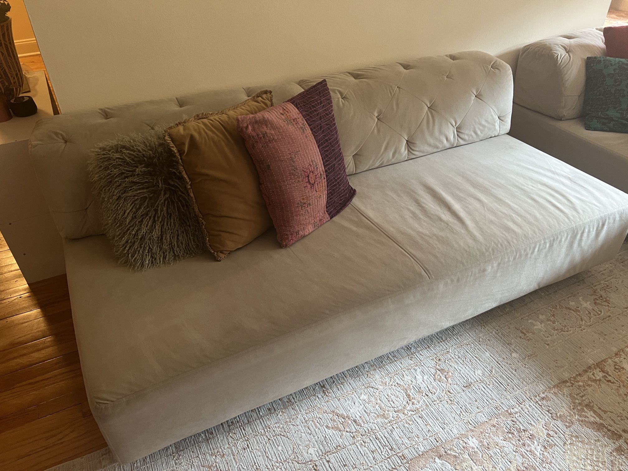 West Elm Tillary Sectional/Modular Sofa 74in X 38in