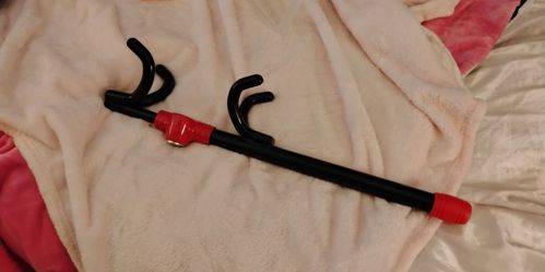 Double Guitar Stand Black and Red