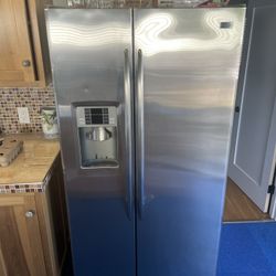 Silver Gray Refrigerator 