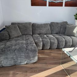 Chenille Modern Sectional Sofa Cozy Livingroom ✨️ New 