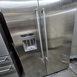 48" KITCHENAID BUILT IN STAINLESS STEEL REFRIGERATOR 
