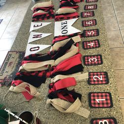 Lumberjack 1st Birthday Decorations