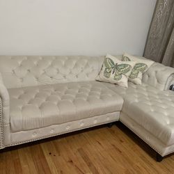 Velvet Upholstered Sectional for Living Room