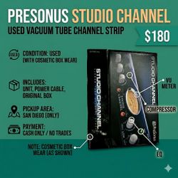 PRESONUS STUDIO CHANNEL TUBE PREAMP / COMPRESSOR (IN BOX)