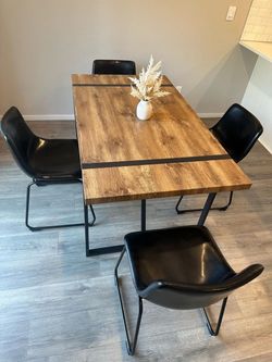 66” Table 4 chairs - both table and chairs are brand new and un assembled in box