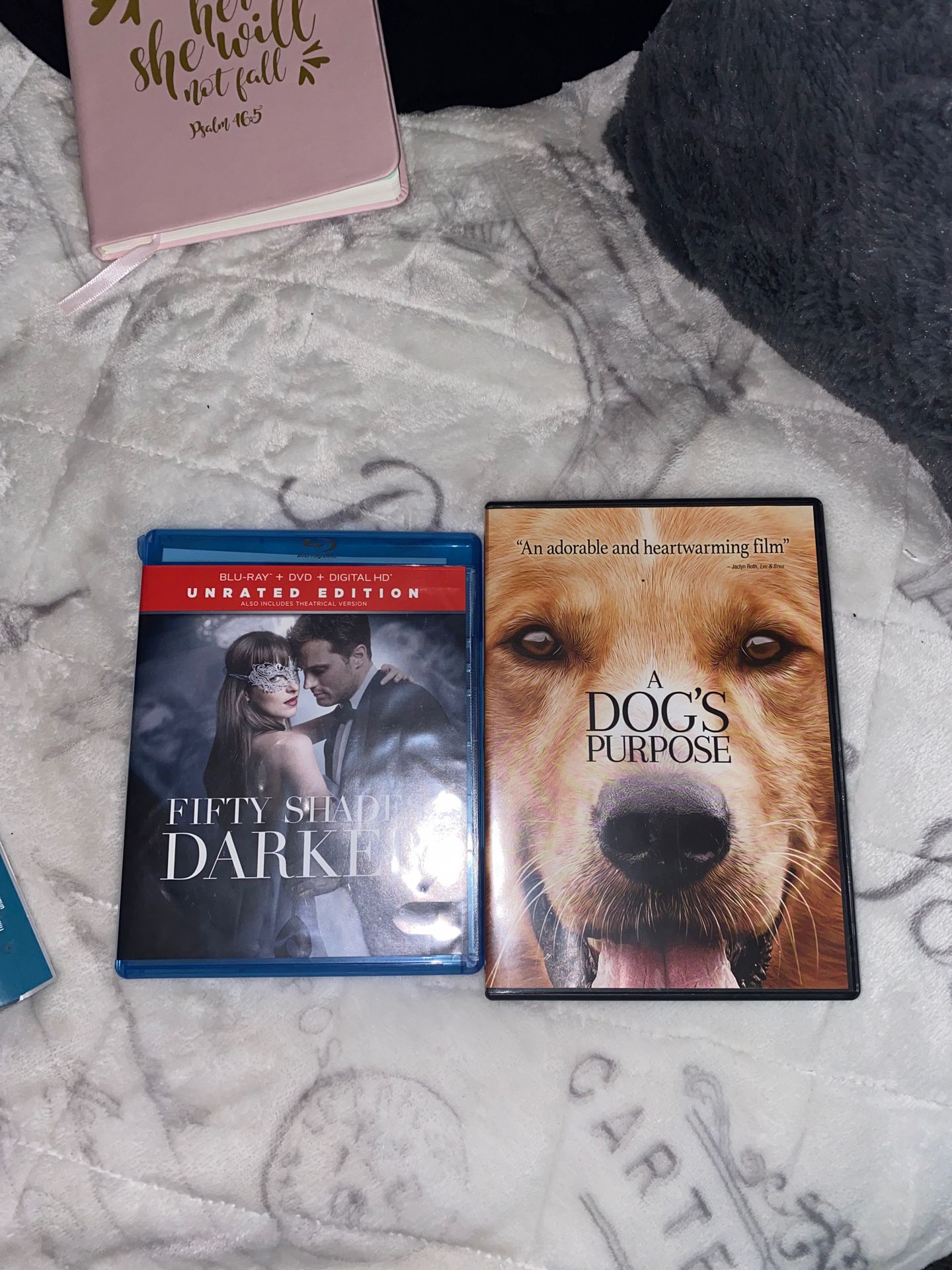 Fifty shades darker unrated Edition & a dogs purpose movies
