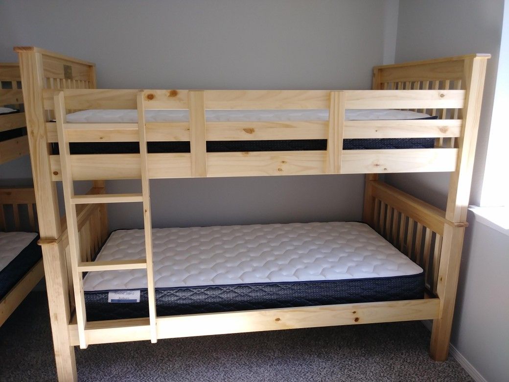 Twin & Twin bunk bed natural color