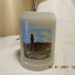 Excellent NEW Gerz Stoneware 0.5L Glazed Stoneware Beer Stein Mug – Furth Rathaus