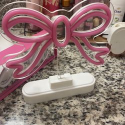 Pink bow, LED Neon Sign 