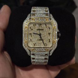 Vvs 1 Clarity Moissanite 2 Tone Cartier Fully Iced Out