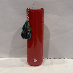 NEW Never Used Starbucks 2024 Holiday Red Stainless Steel Vacuum-Insulated Tumbler Bundled with a Sequin Christmas Tree Keychain