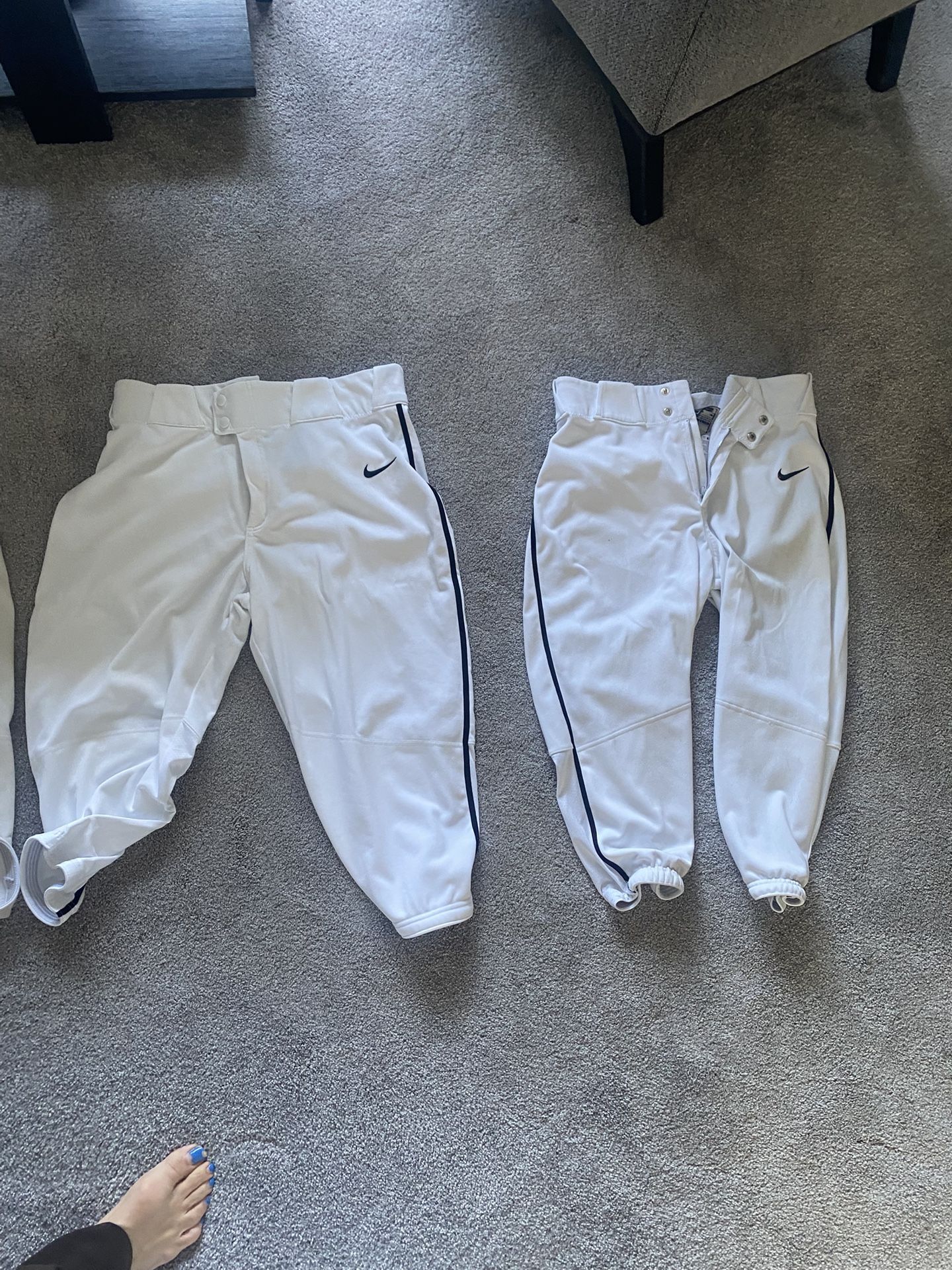 White Knickers Baseball Pants