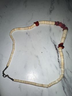 Onyx And Coral Necklace