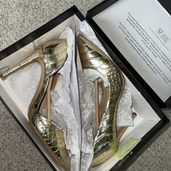 I.N.C Gold Heels 7.5 Women 