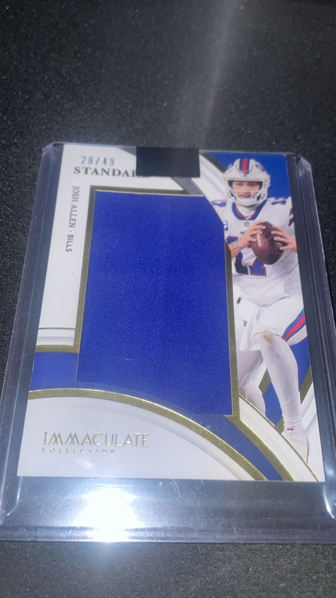 Josh Allen 2022 Panini Immaculate Player Worn Jersey Patch Card 28/49